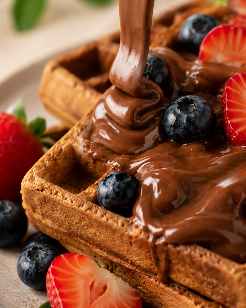 Waffles de avena congelados