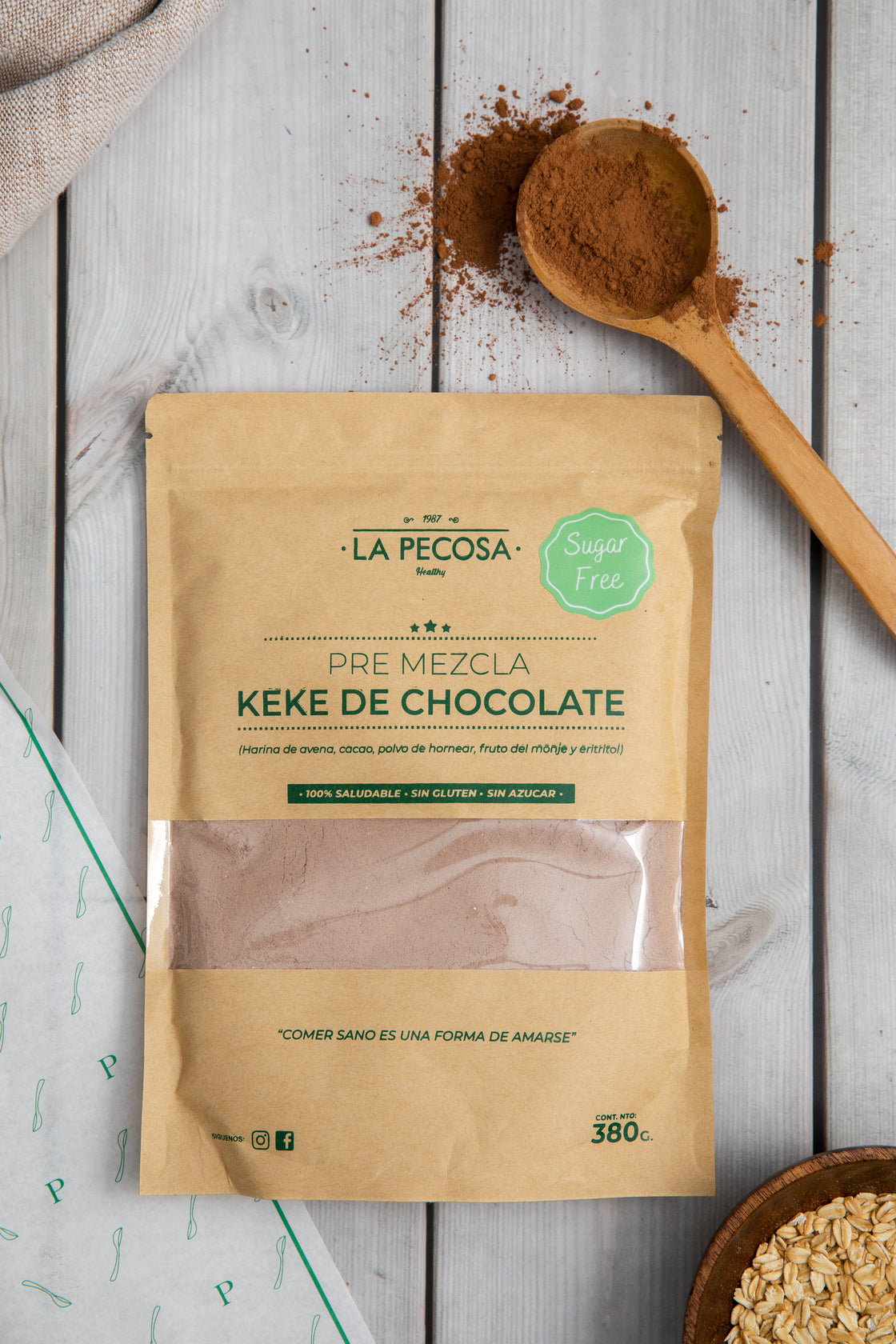 Premezcla keke de chocolate sin azúcar