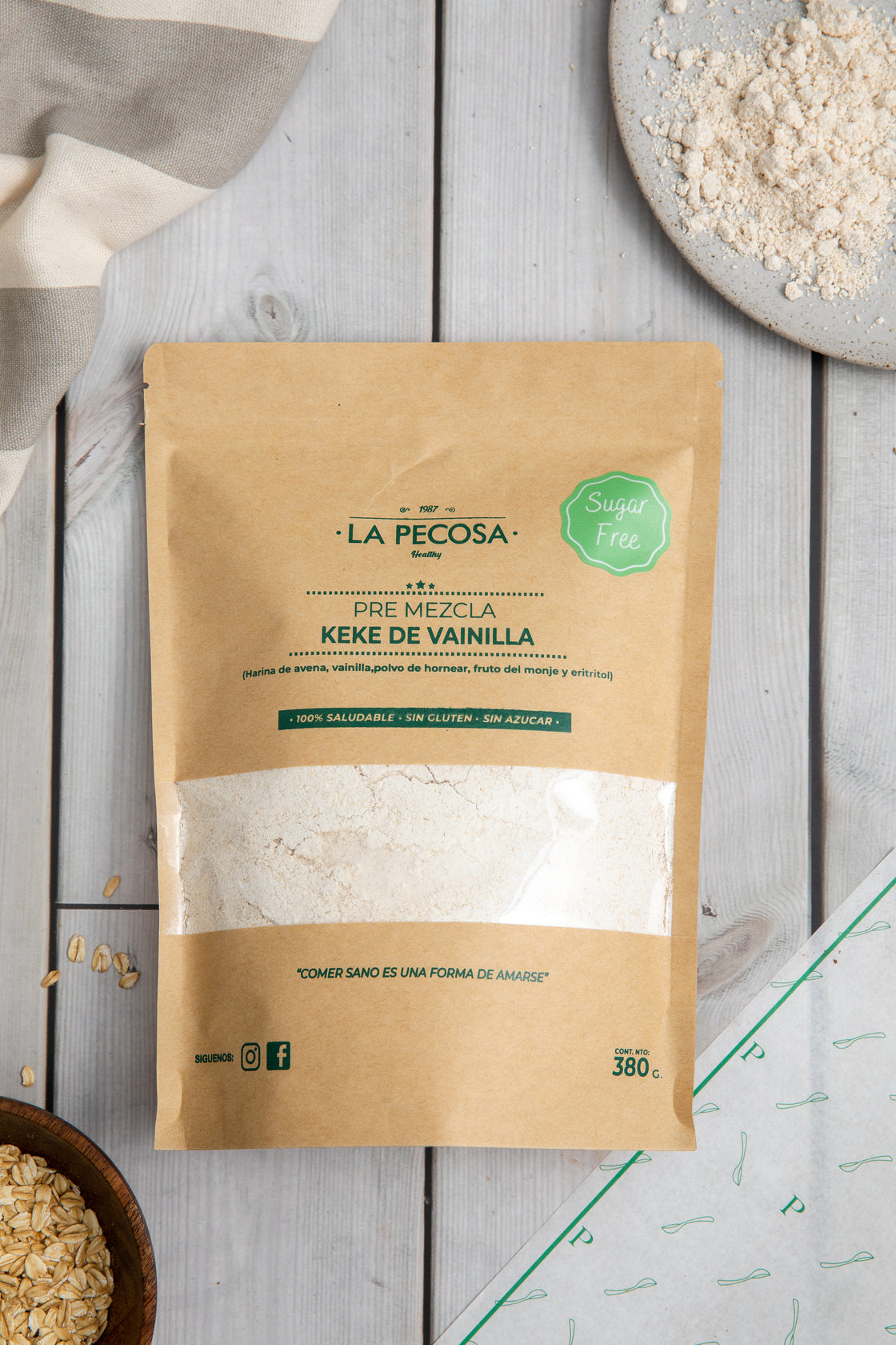 Premezcla de keke de vainilla sin azúcar