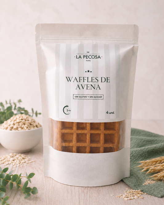 Waffles de avena congelados