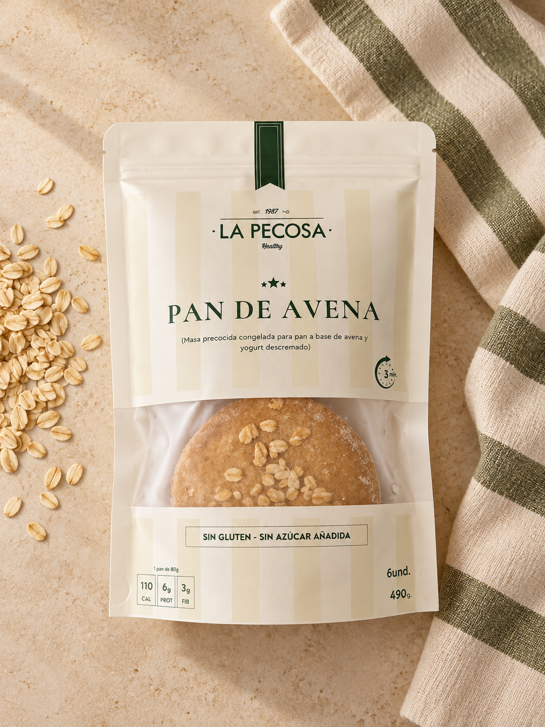 Pan de Avena - 0% azúcar/ 0% gluten/ deslactosado