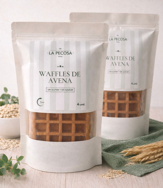 Waffles de avena congelados